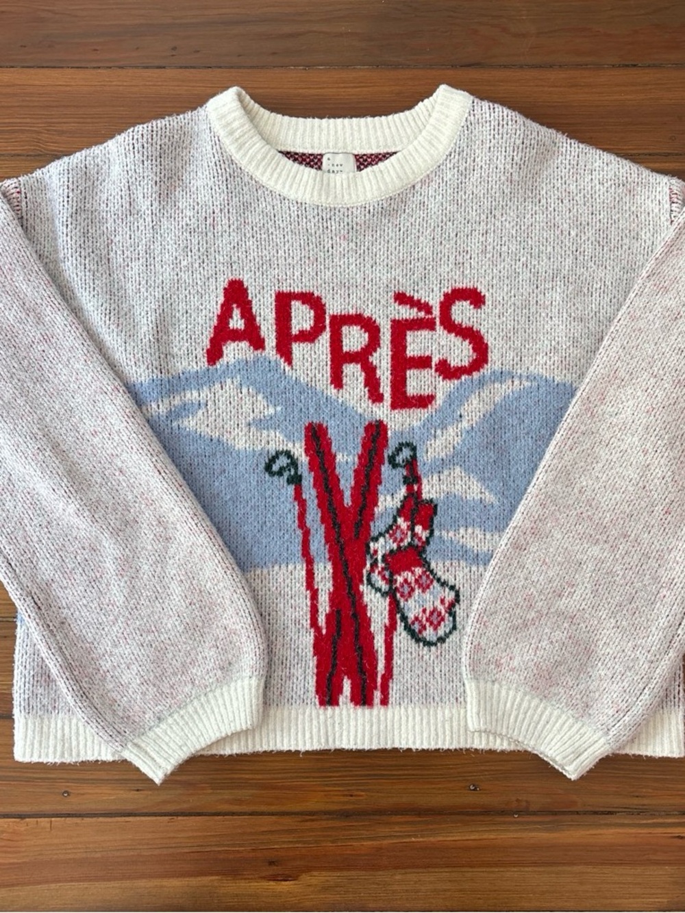 Après Ski Graphic Crewneck Sweater - Red/White
